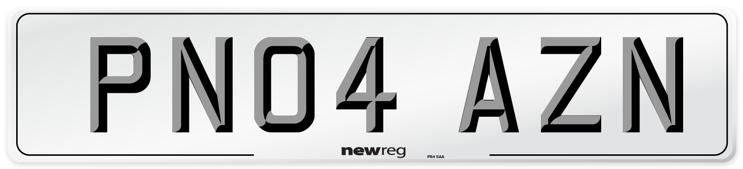 PN04 AZN Number Plate from New Reg